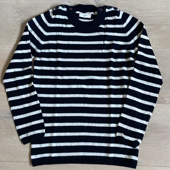 Chinti & Parker Sweaters - Chinti & Parker Navy and Cream 100% Cashmere Sweater. Size S.